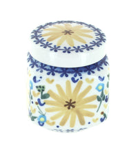 Polish Pottery Yellow Daisy Small Jar