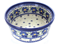 Polish Pottery Spring Blossom Round Baker