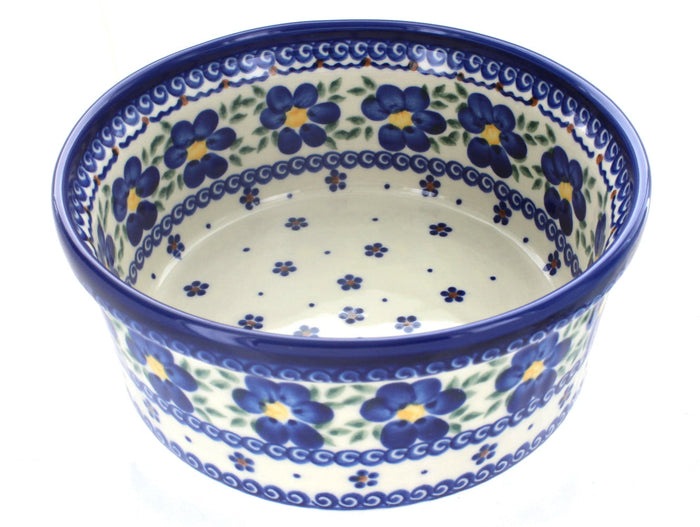 Polish Pottery Spring Blossom Round Baker