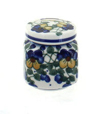 Polish Pottery Pansies Small Jar