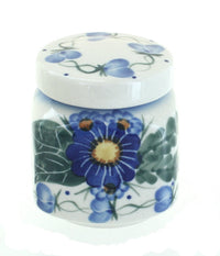 Polish Pottery Forget Me Not Small Jar