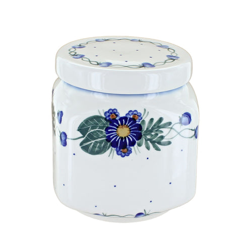 Polish Pottery Forget Me Not Large Canister