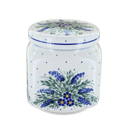 Polish Pottery Hyacinth Large Canister