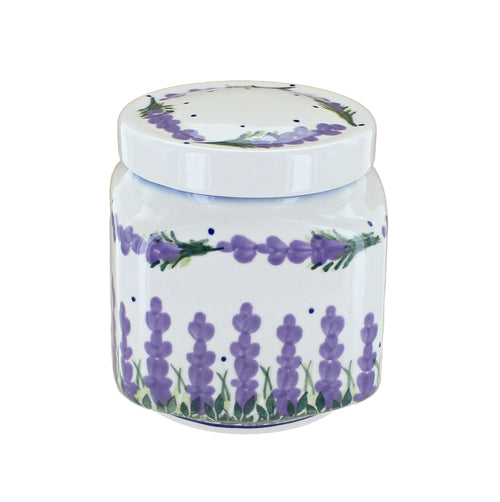Polish Pottery Lavender Fields Medium Canister