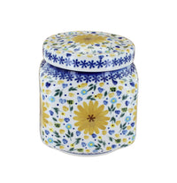 Polish Pottery Yellow Daisy Medium Canister