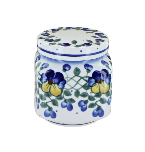 Polish Pottery Pansies Small Canister