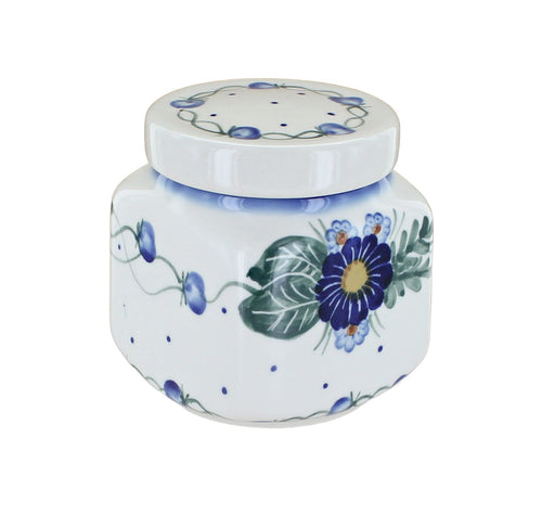 Forget Me Not Small Canister Polish Pottery