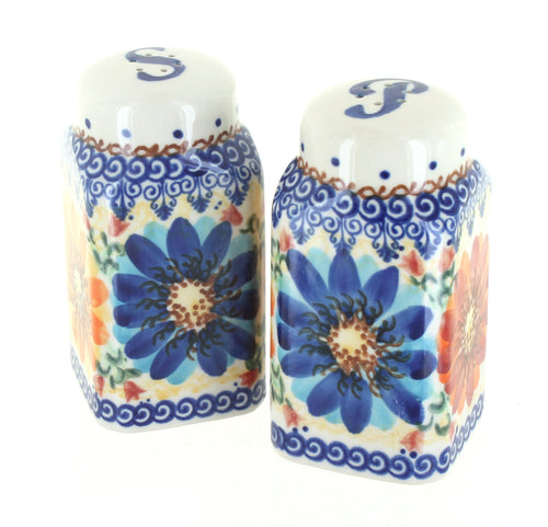 Polish Pottery Autumn Burst Salt & Pepper Shakers