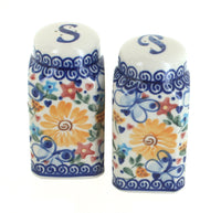 Polish Pottery Butterfly Salt & Pepper Shakers