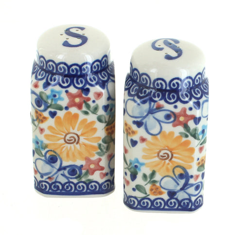 Polish Pottery Butterfly Salt & Pepper Shakers