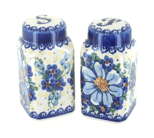 Polish Pottery Daisy Surprise Salt & Pepper Shakers