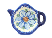 Daisy Surprise Tea Bag Holder Polish Pottery