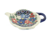 Polish Pottery Garden Butterfly Tea Bag Holder