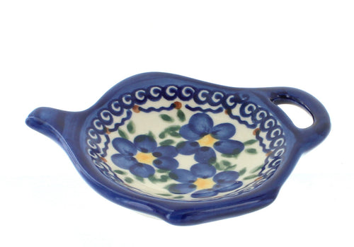 Polish Pottery Spring Blossom Tea Bag Holder