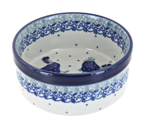 Polish Pottery Barnyard Rooster Small Ramekin