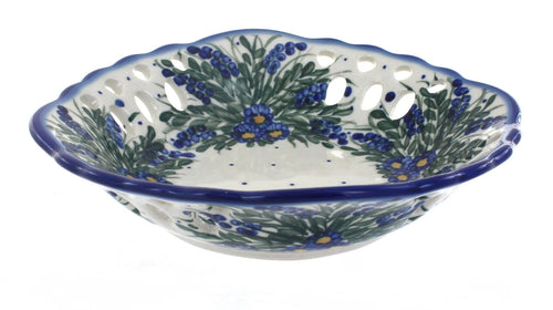 Polish Pottery Hyacinth Large Fruit Dish