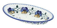 Polish Pottery Pansies Small Oval Dish