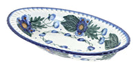 Polish Pottery Forget Me Not Small Oval Dish