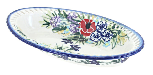 Polish Pottery Summer Garden Small Oval Dish