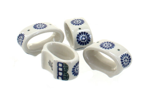 Polish Pottery Maia Napkin Ring Set