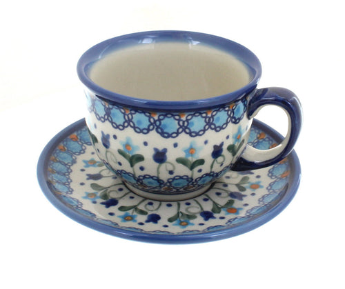 Polish Pottery Savannah Cup & Saucer