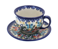 Polish Pottery Garden of Eden Cup & Saucer