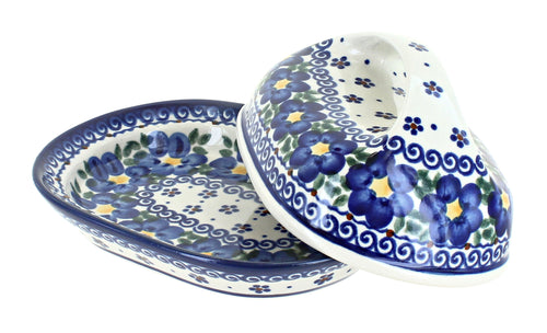 Spring Blossom Butter Dish Polish Pottery