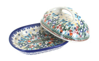 Garden of Eden Butter Dish Polish Pottery