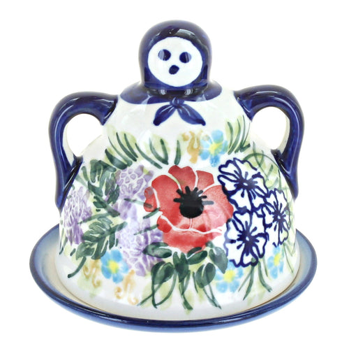 Polish Pottery Summer Garden Small Cheese Lady