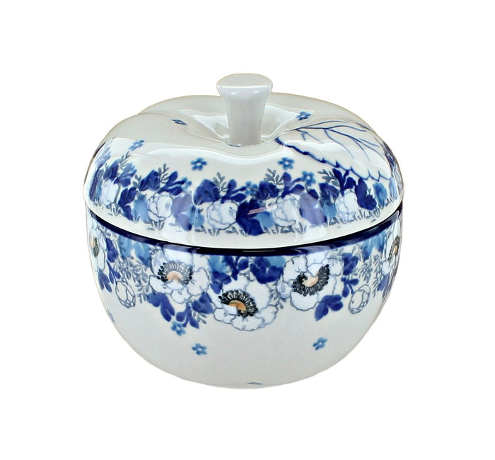 Polish Pottery Georgia Blue Apple Baker