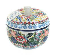 Polish Pottery Hummingbird Apple Baker