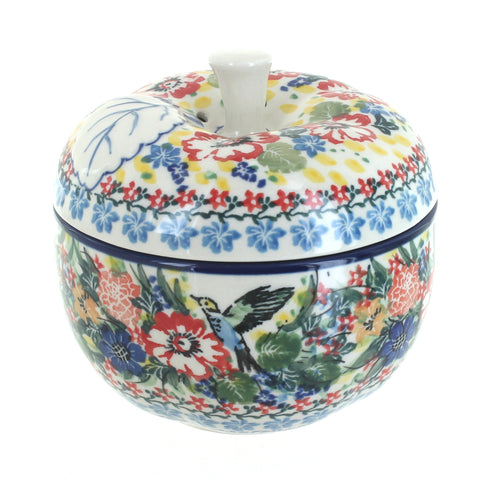 Polish Pottery Hummingbird Apple Baker