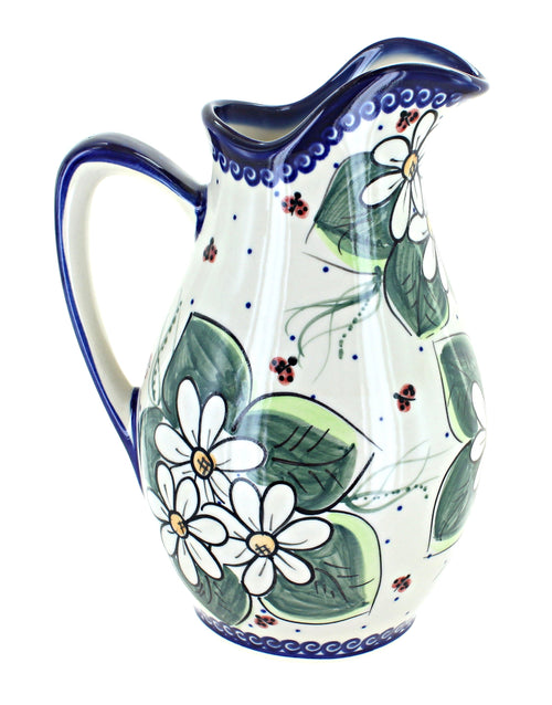 Polish Pottery Ladybug Pitcher