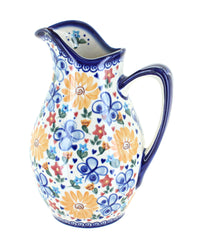 Polish Pottery Butterfly Pitcher