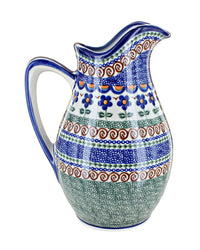 Polish Pottery Aztec Flower Pitcher