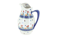 Polish Pottery Hearts & Flowers Pitcher