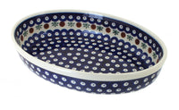 Polish Pottery Nature Small Oval Baker