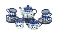 Polish Pottery Yellow Daisy Miniature Tea Set
