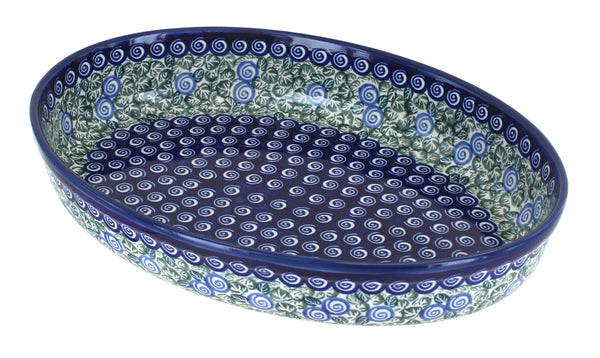 Seaside Swirl Medium Oval Baker