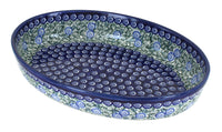 Polish Pottery Seaside Swirl Medium Oval Baker