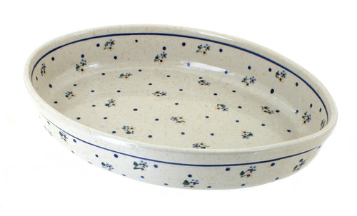 Polish Pottery Country Meadow Medium Oval Baker