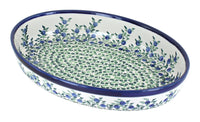 Polish Pottery Porcelain Vine Medium Oval Baker