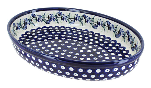 Polish Pottery Sweet Annie Medium Oval Baker