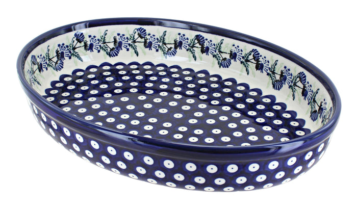 Polish Pottery Sweet Annie Medium Oval Baker