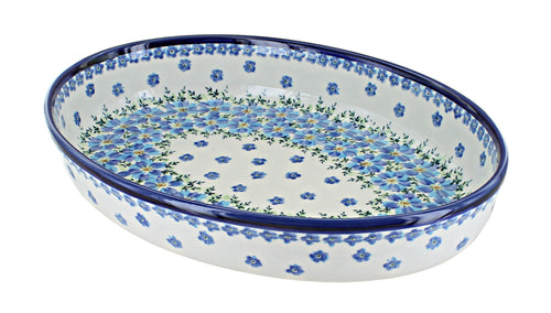 Polish Pottery Kalina Medium Oval Baker