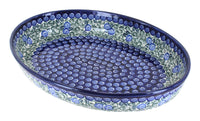 Polish Pottery Seaside Swirl Large Oval Baker