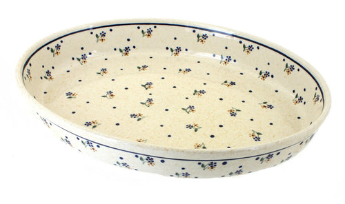Polish Pottery Country Meadow Large Oval Baker