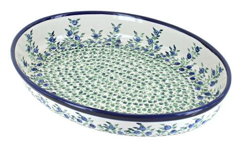 Polish Pottery Porcelain Vine Large Oval Baker