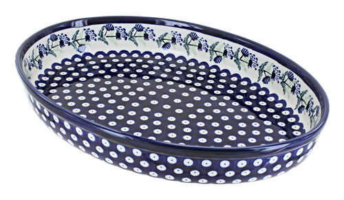 Polish Pottery Sweet Annie Large Oval Baker