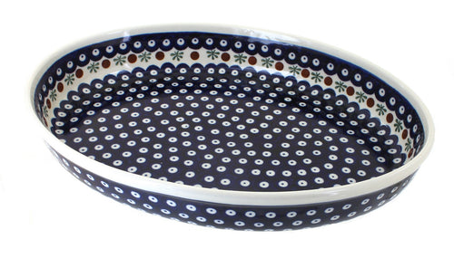 Polish Pottery Nature Large Oval Baker